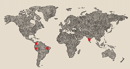 Piazza Doro Terroso coffee origin map