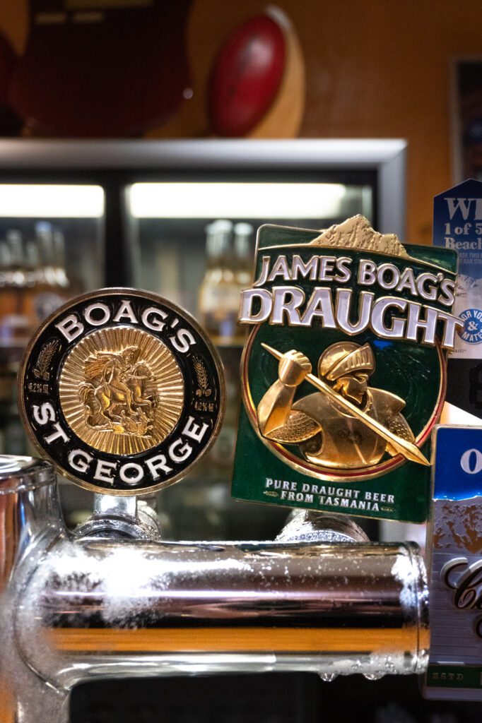 Boags St George and Boags Draught on tap