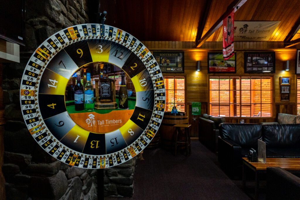 Draw raffle wheel in Millers Sports Bar